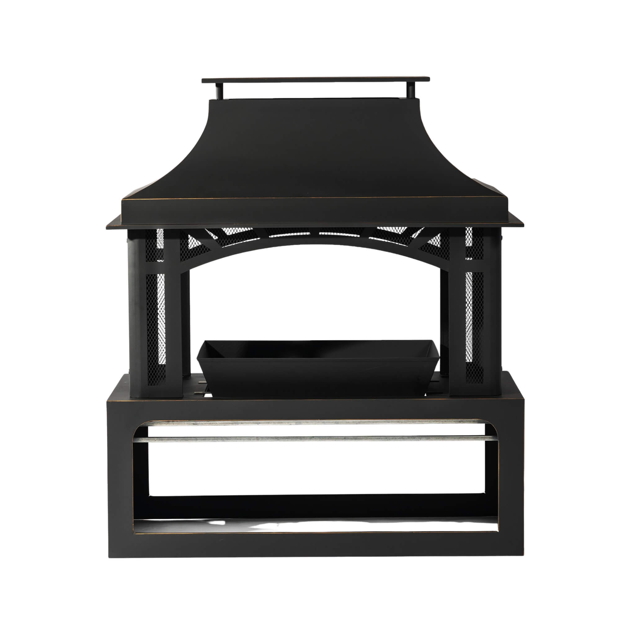 Alora 40-Inch Outdoor Steel Wood-Burning Backyard Fireplace Fire Pit (SAK45758)