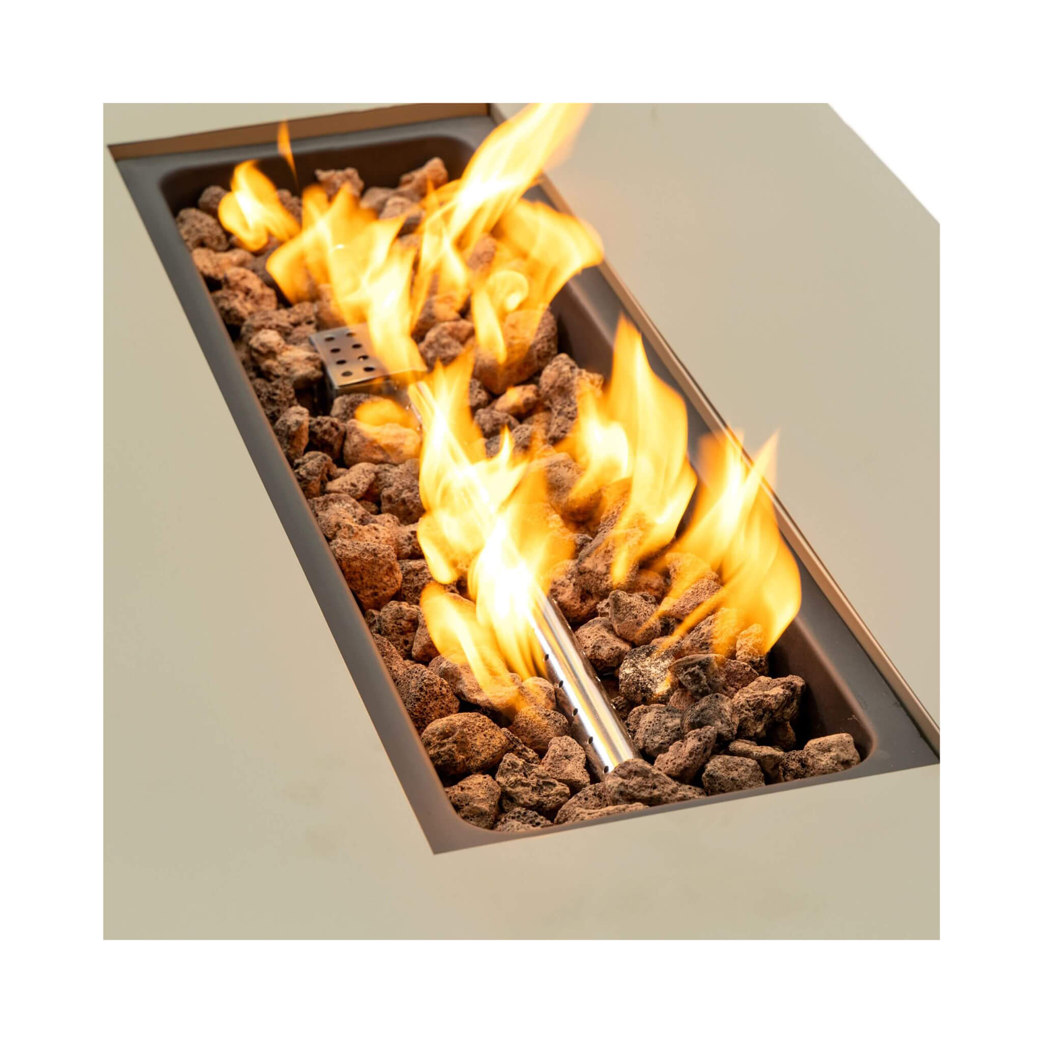 Alora 42-Inch 50K BTU Iron Liquid Propane Fire Pit Table With Glass Stones (SAK63845)