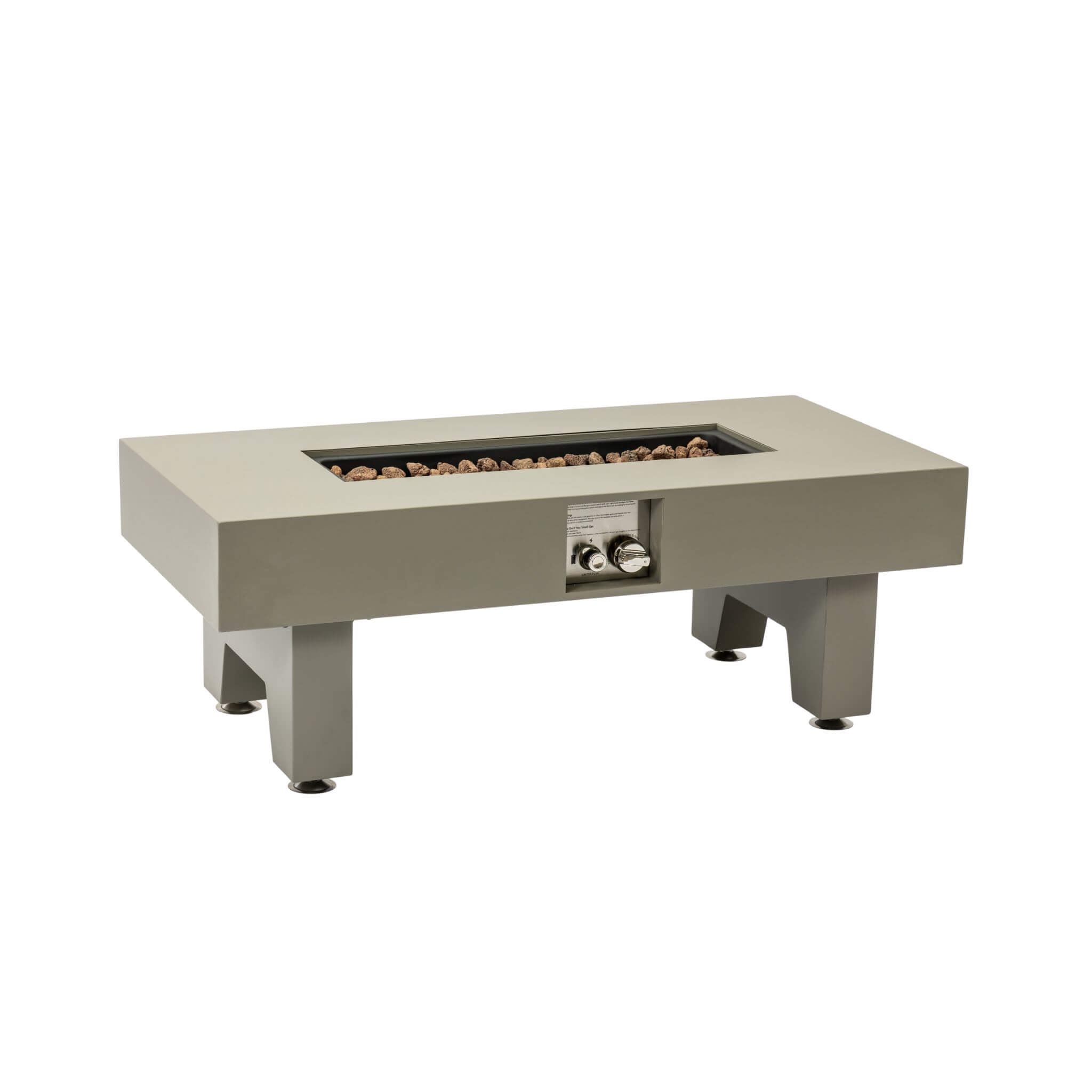 Alora 42-Inch 50K BTU Iron Liquid Propane Fire Pit Table With Glass Stones (SAK63845)