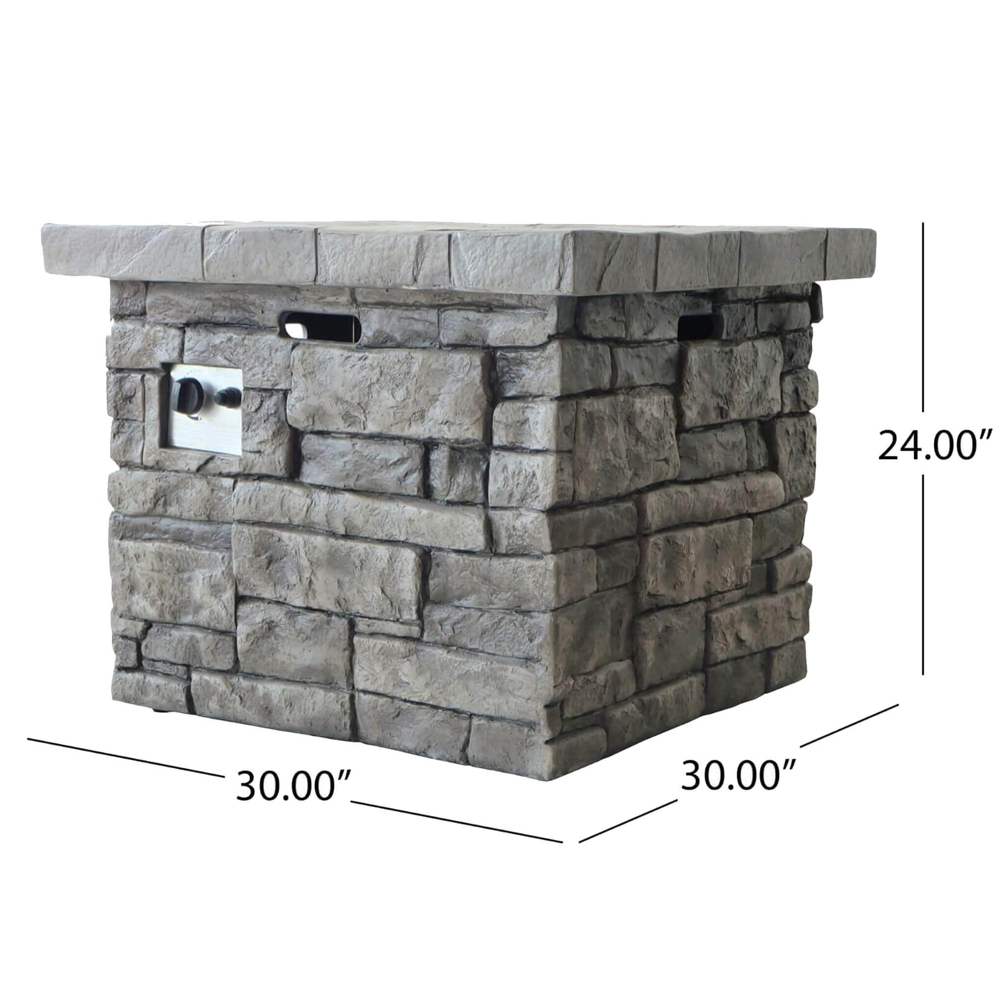 Alora 30-Inch Modern Outdoor 40K BTU Steel Frame Propane Fire Table With Lava Rocks (SAK12756)