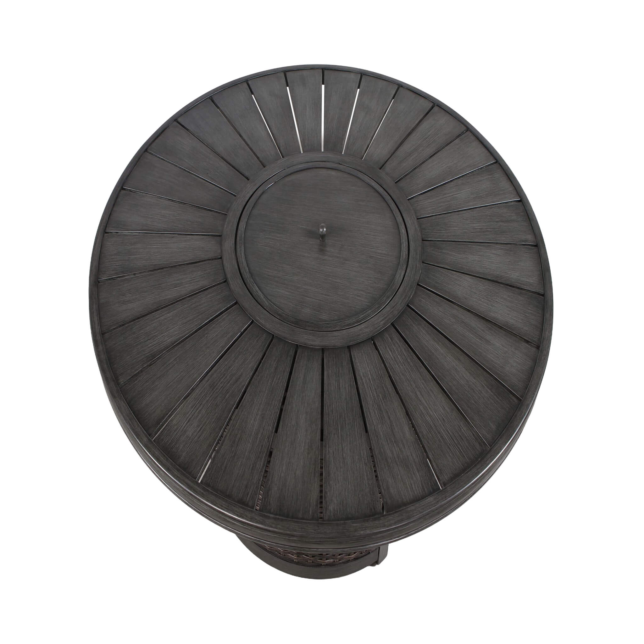 Alora 52-Inch Propane Fire Pit Wicker Table With Aluminum Top (SAK28510)