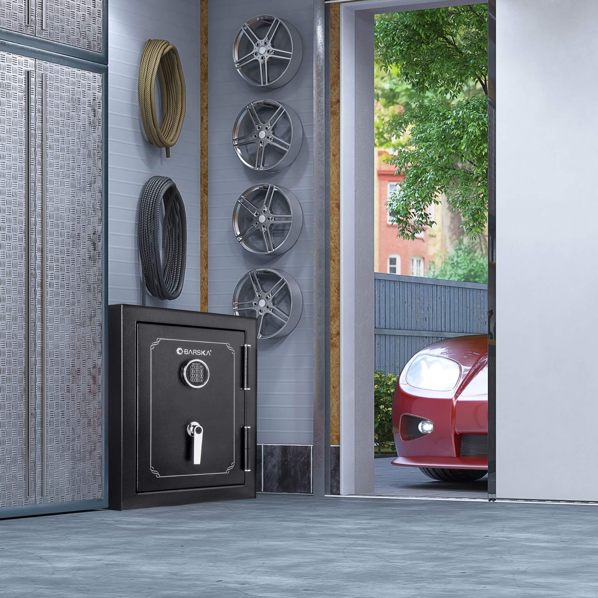 Barska 3.51 CF Heavy-Duty Steel Fireproof Safe Vault With Electronic Lock (SAK85021)