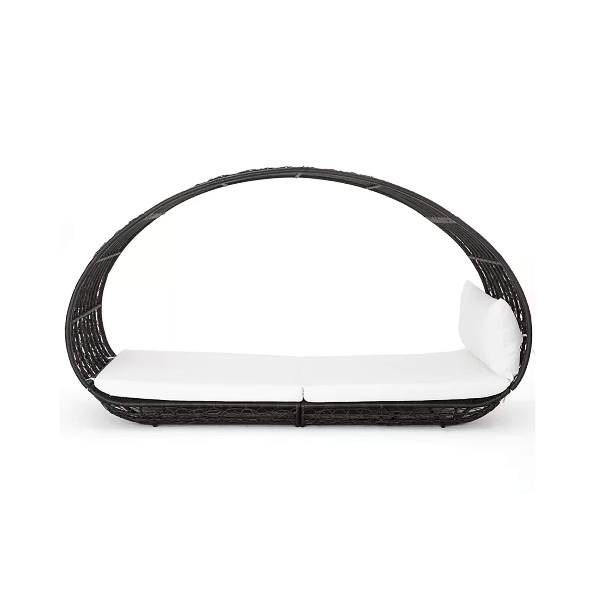 Alora Large 2-Person Abigal Outdoor Wicker Daybed With Aluminum Frame And Cushions (SAK23942)