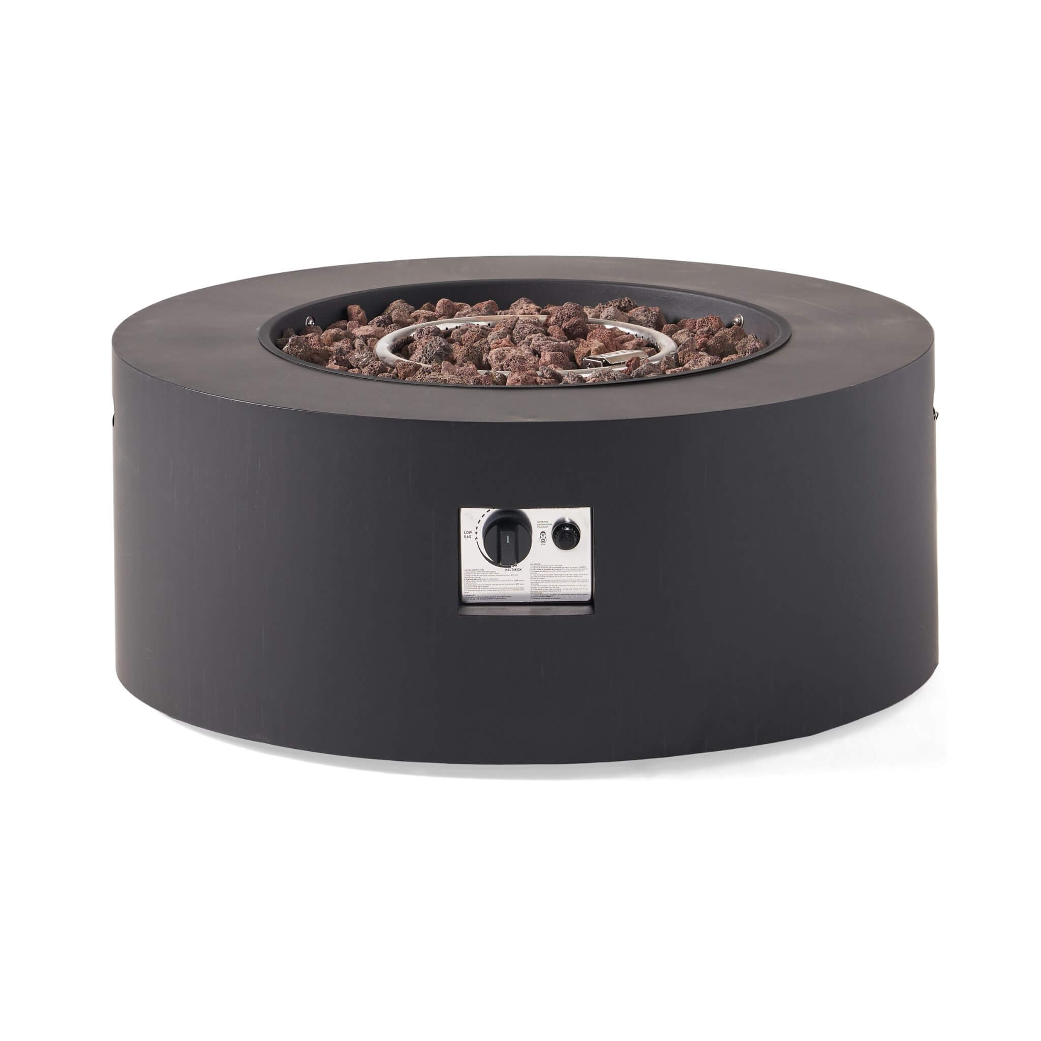 Alora Modern 32-Inch 40K BTU Round Iron Propane Fire Pit (SAK29102)